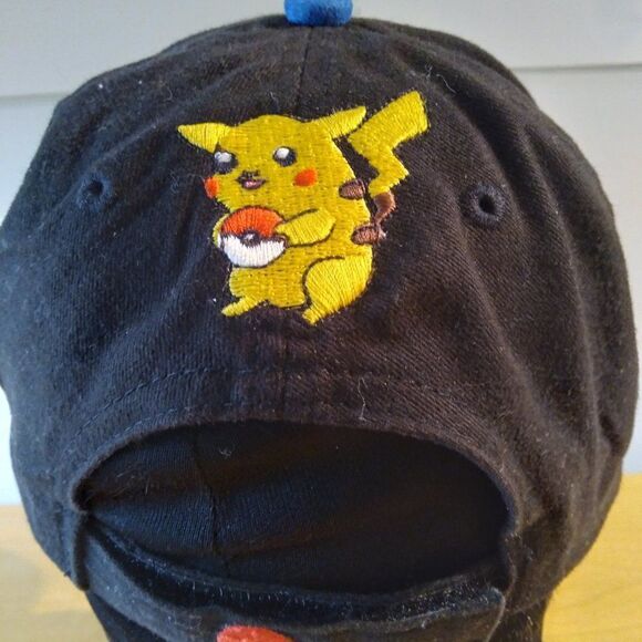 Vintage Nintendo Pokemon Catch 'Em All Strap Back Hat Youth - Picture 4 of 9